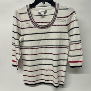 St. John Women's Multicolor Striped Sweater Size P
